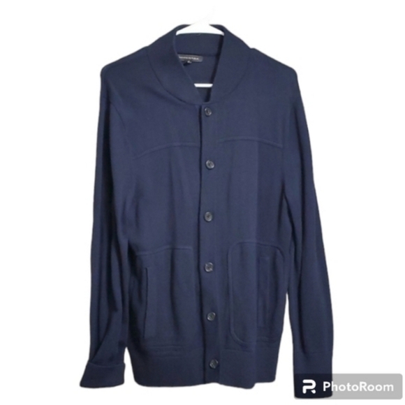 Banana Republic sweater women’s size medium M jumper cardigan nice pockets blue - Picture 2 of 10